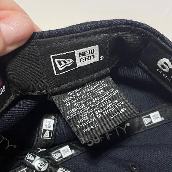 Houston Astros Baseball Hat New Era 59Fifty Navy Blue Fitted 6 7/8 On Field MLB - Picture 4 of 8